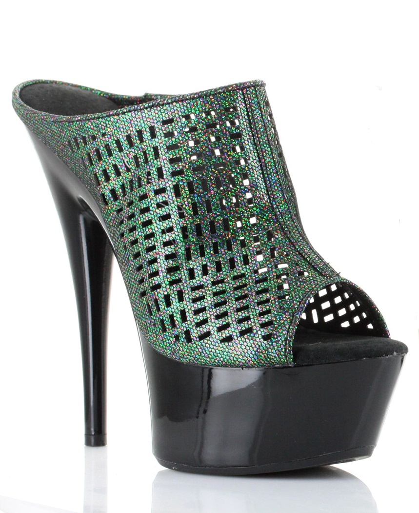 Kamila - 6 Inch Mesh Stiletto Mule